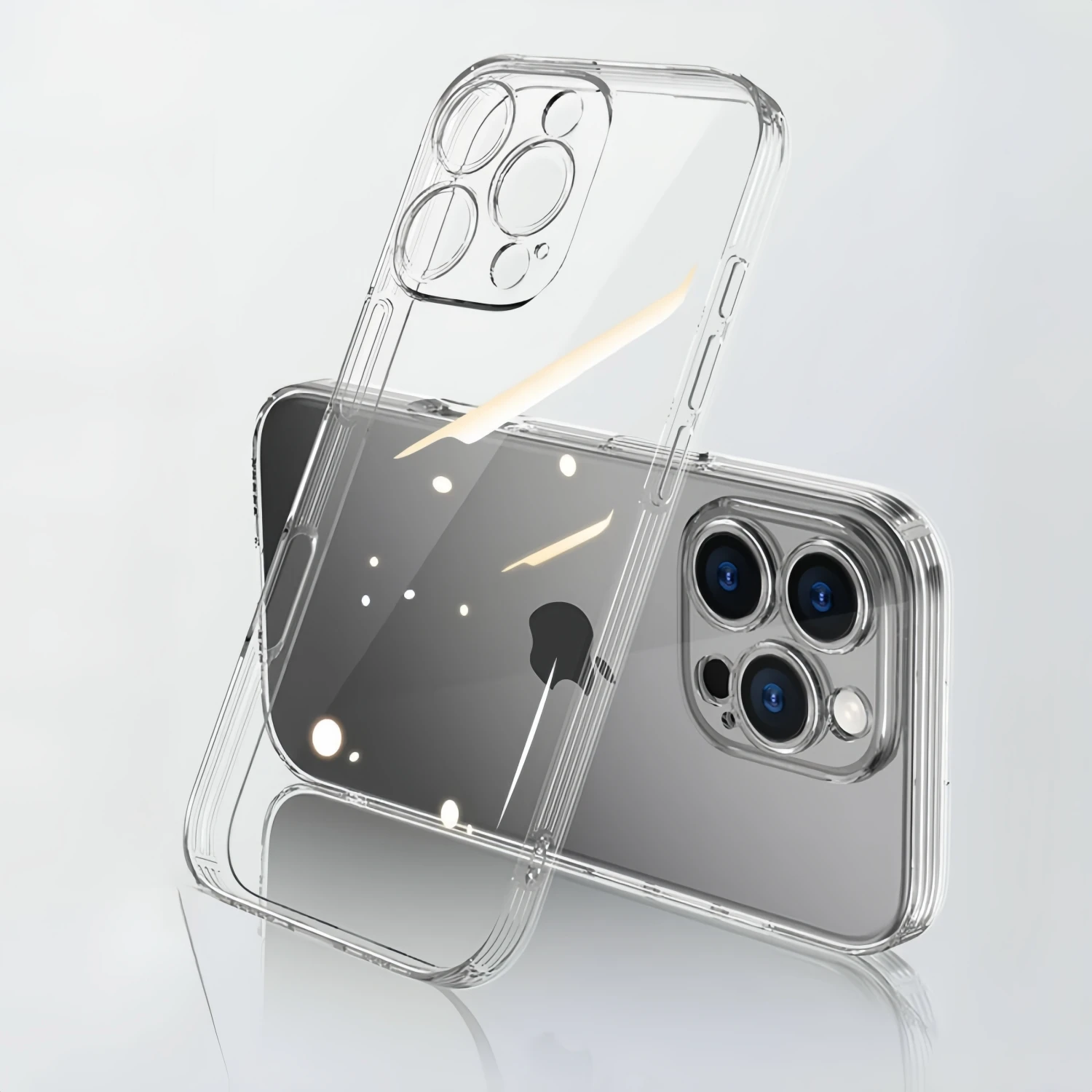 

Прозрачный мягкий чехол для телефона iPhone 17, Air 16, 15, 14, 13, 12, 11 Pro Xs Max Mini XR Plus, защита объектива, противоударная задняя крышка