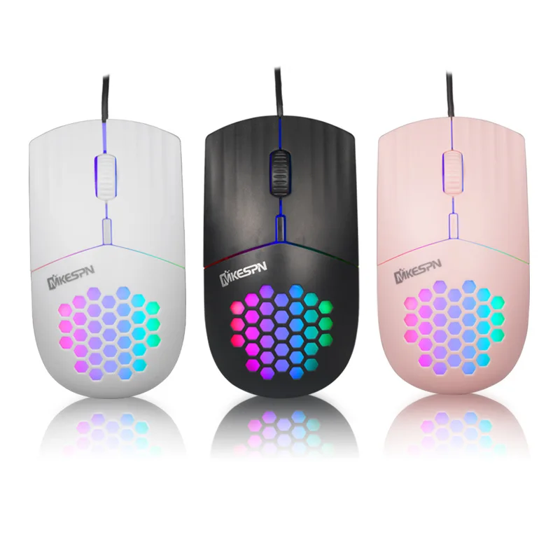 1600 DPI RGB Backlit Waben Shell Maus Verdrahtete RGB Gaming Maus USB/Typ C Mäuse Für Computer iPad Tablet macbook Air Laptop PC