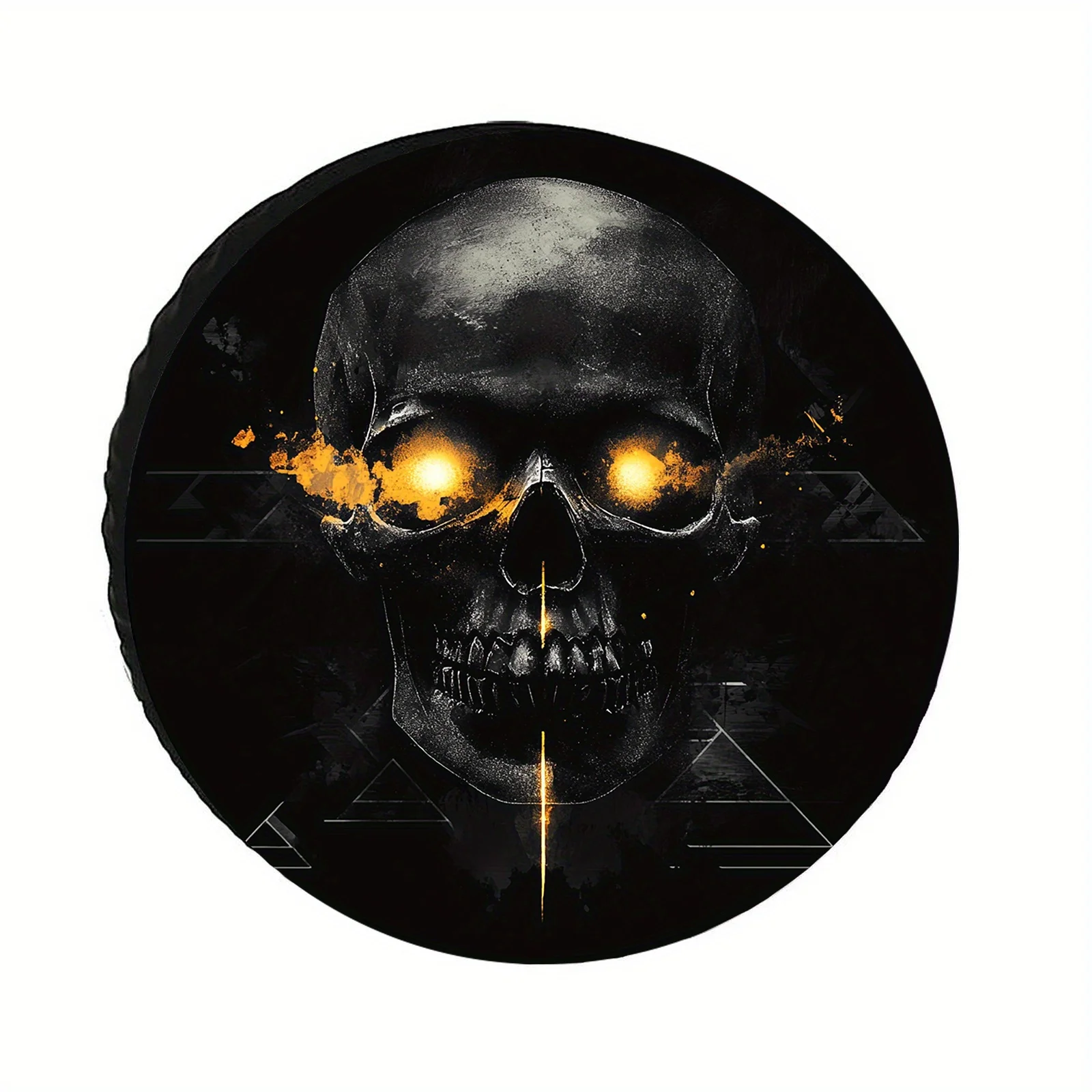 1pc Halloween-Themed High-Definition Tire Cover With Skull & Crossbones Design - Durable, Stylish Protective Cover For SUVs, RVs