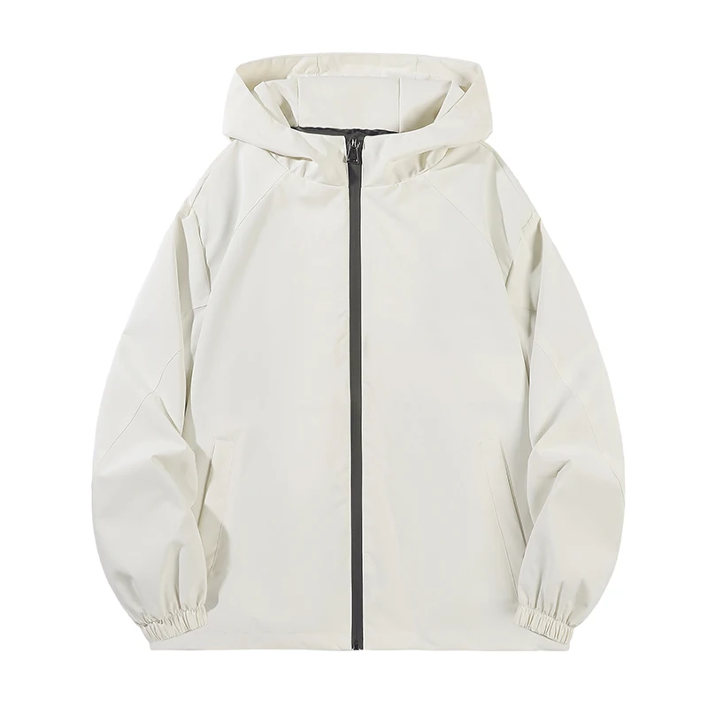 

Retro 23 Sle Men's And Women's Outdoor Jaet Plain Weave Glossy Board Polyester Fiber Long Sve Hooded Stand Fit