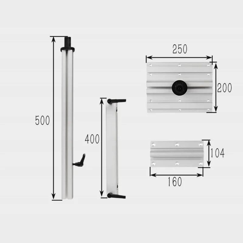 Removable Folding Swivel Table Leg Aluminum Alloy RV Caravan & Marine Boat Yacht Motorhome Rotating for Optimal Use
