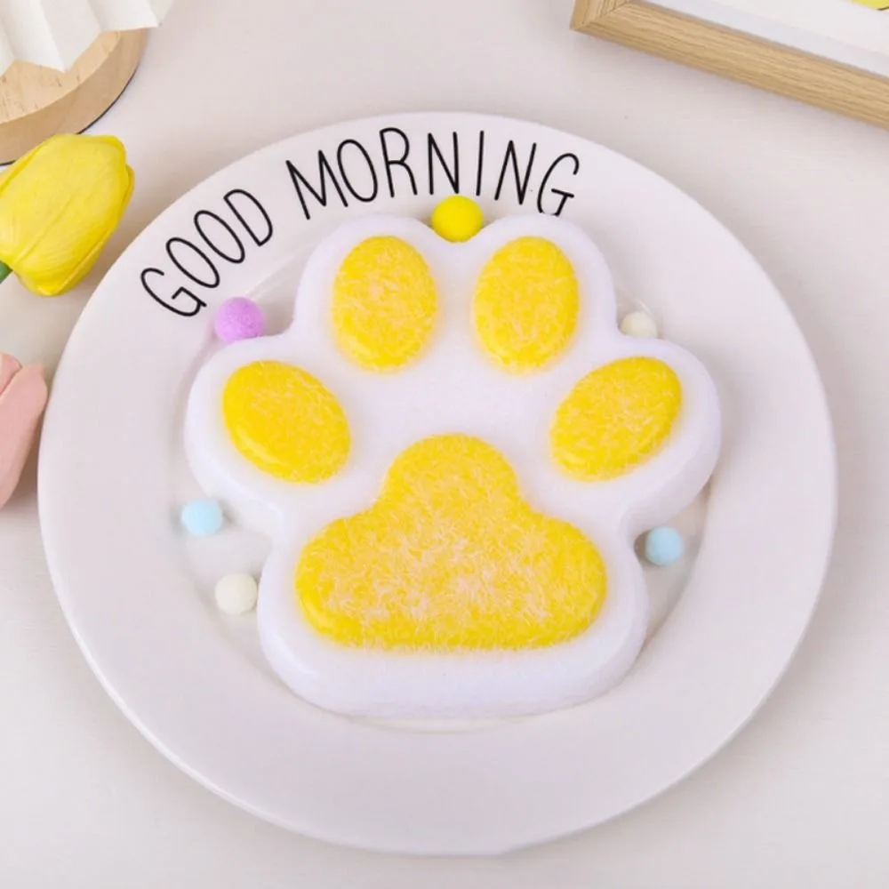 Cute Extra Large Squeeze Cat Paw Toys TPR Soft Pinching Cat Paw Sticky Decompressing Toy Funny Gift