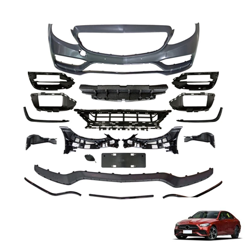

Car Accessories Auto Part Front Rear Bumper Grille Body Kit for C-Class W205 Late Upgrade to C63 AMG 2019+custom