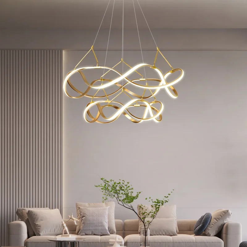 Lustres LED Ceiling Chandelier light lamp For Living Room Bedroom modern LED Large Chandelier Lighting Fixtures AC85-260V Gold