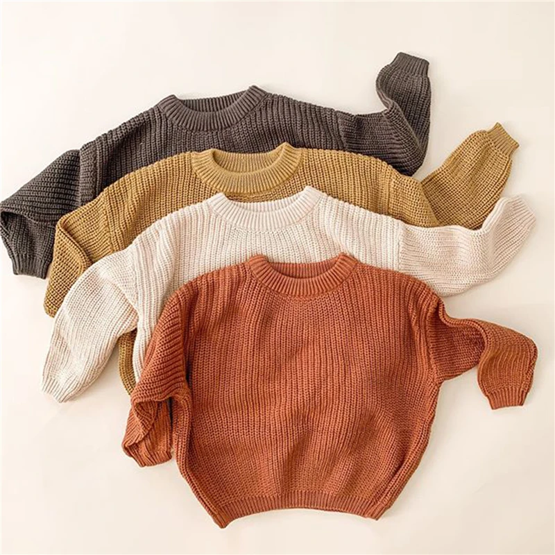 Suéteres de primavera y otoño para recién nacidos, ropa de punto para niños pequeños, jerséis de punto, Tops, suéteres para bebés y niños, suéteres para niños