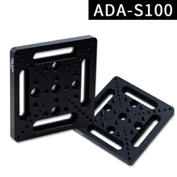 100x100x10 Optical Slide Table M6 Adapter Board Displacement Slide Table Adapter Plate Board M3M4M6 Threaded Holes