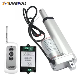 Electric Linear Actuator DC 12V/24V with RF Remote Controller 100N-700N Linear Drive Motor 20mm/30mm/50mm 450mm Stroke