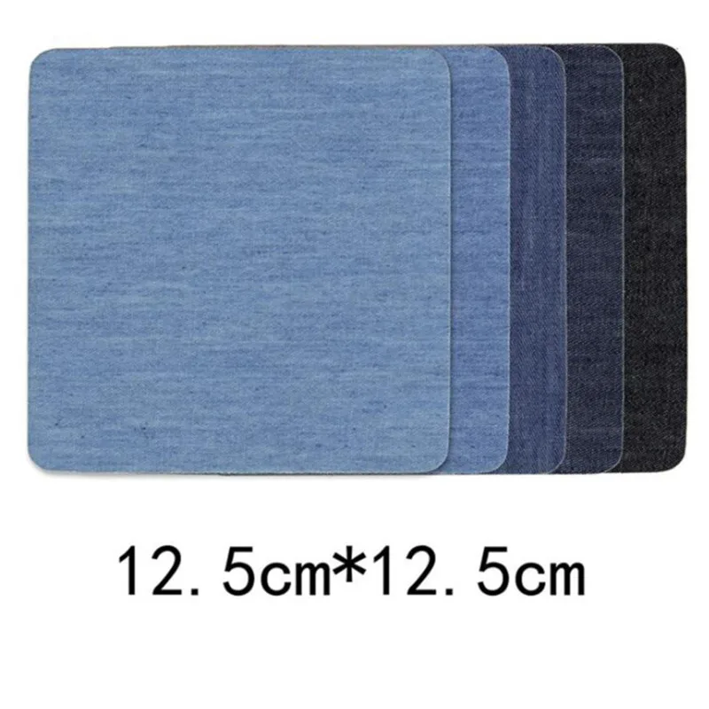 Denim Patches DIY Iron On Denim Elbow Patches Repair Pants For Jean Clothing Pants Badges Apparel Sewing Fabric