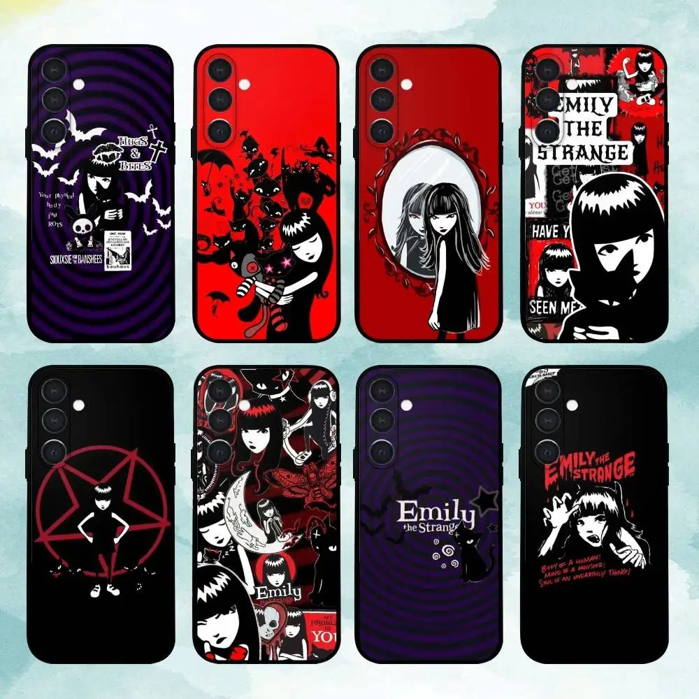 

Comics Emily The Strange Phone Case For Samsung A73,72,71,A52,51,40,41,A22,A32,31,A13, Soft Black Shell