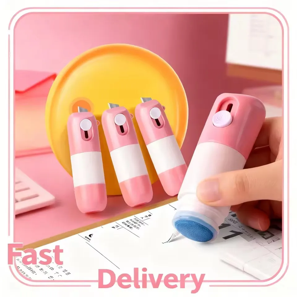 Thermal Paper Correction Fluid Address Blocker Eraser With Retractable Knife Parcel Box Opener Anti Peep Identity Information