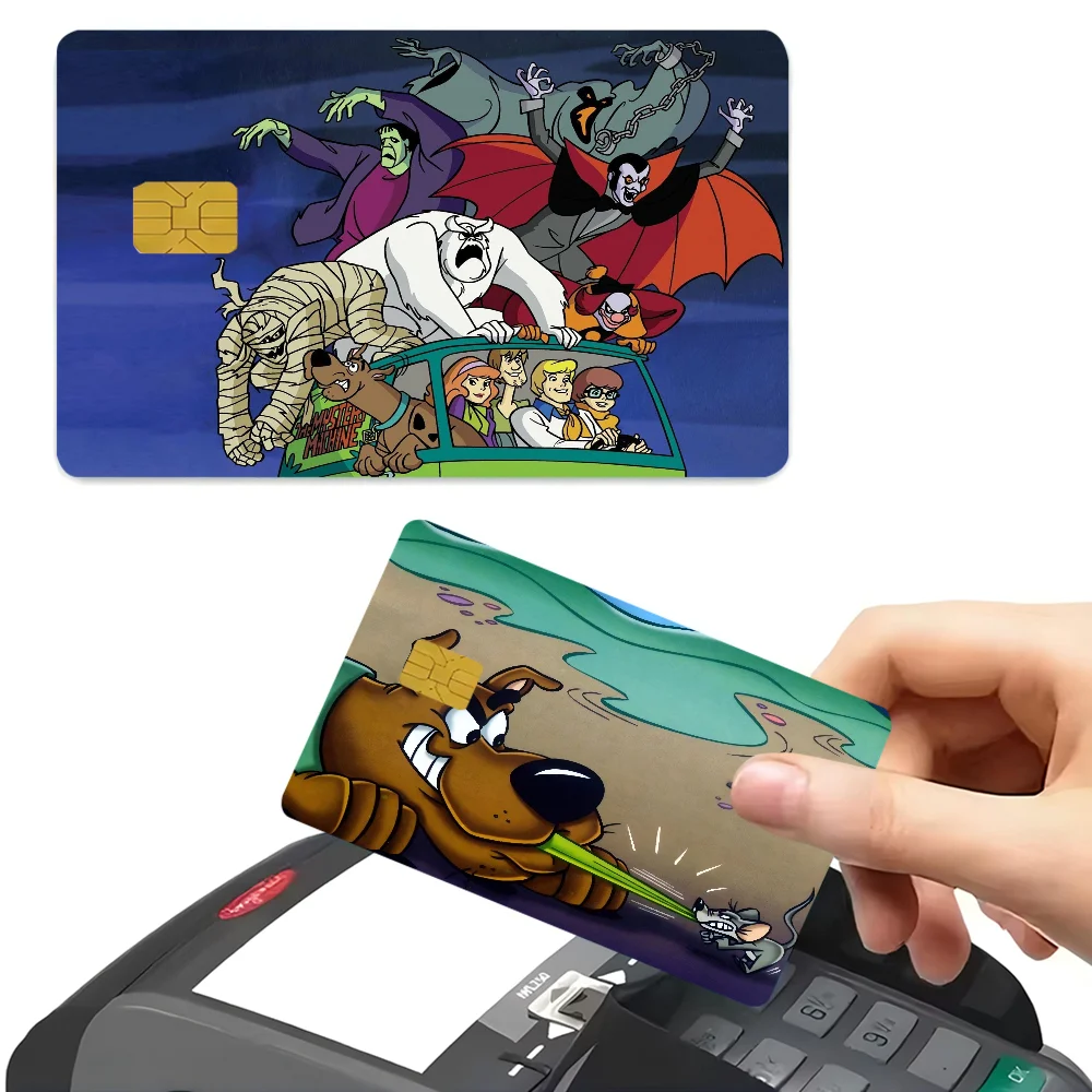 S-Scooby-Doo Anime Young Creidt Card Debit Card Sticker Film Case Front Tape For Small Big Chip No Chip