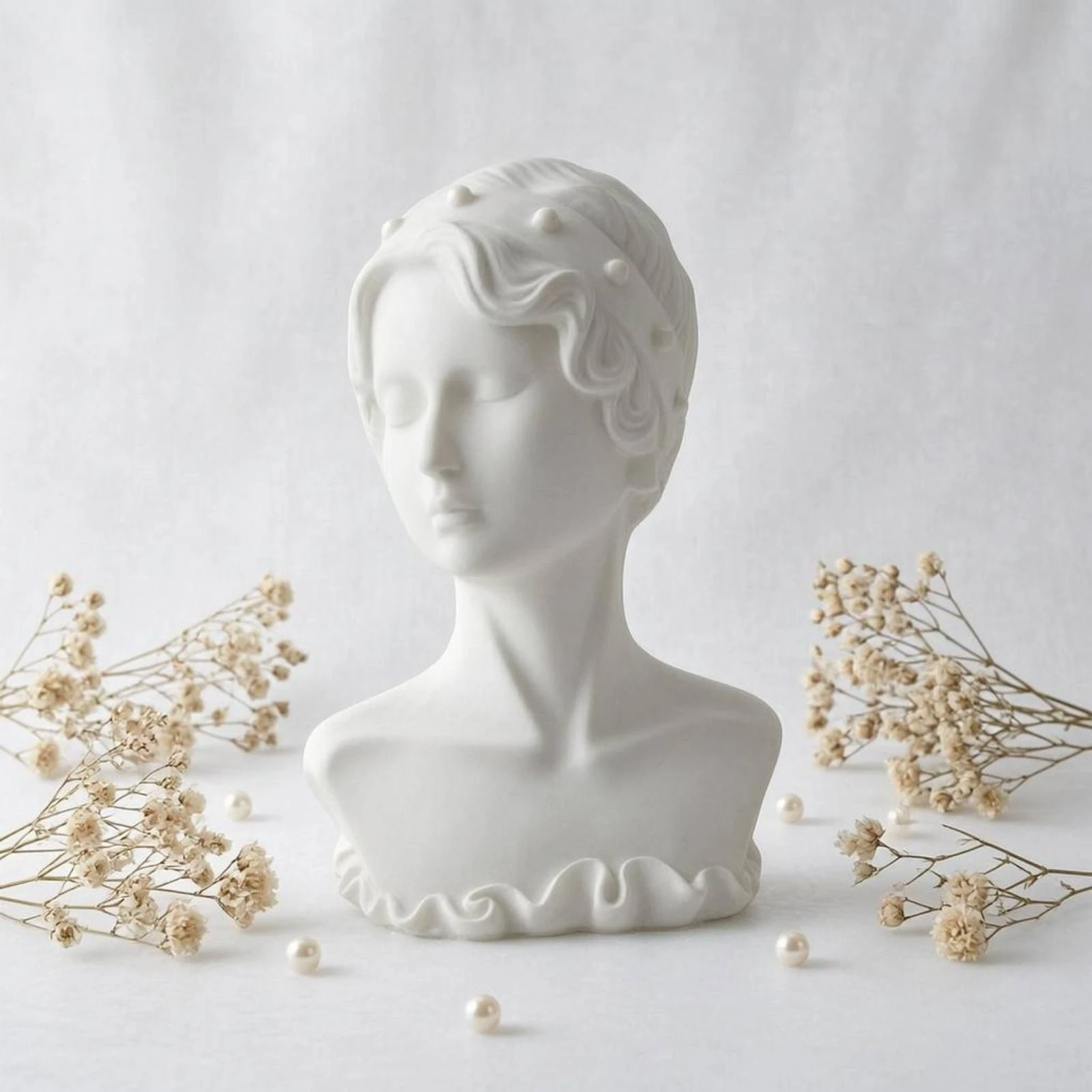 Earring Display Bust Short Sculpted Hair Necklace Display Mannequin Head Bust Mannequin Matte Finish Necklace Earring Holder