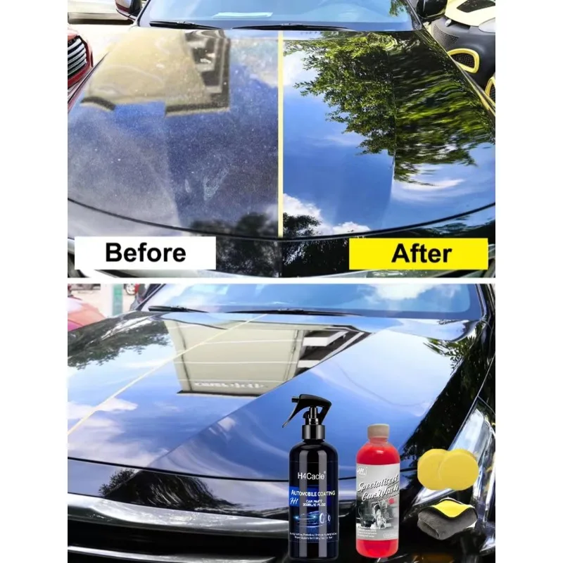 

H1 Quick Paint Care Car Ceramic Coating+Super Foaming Concentrated Wash Liquid Protecting Wax Cleaning Auto Detailing