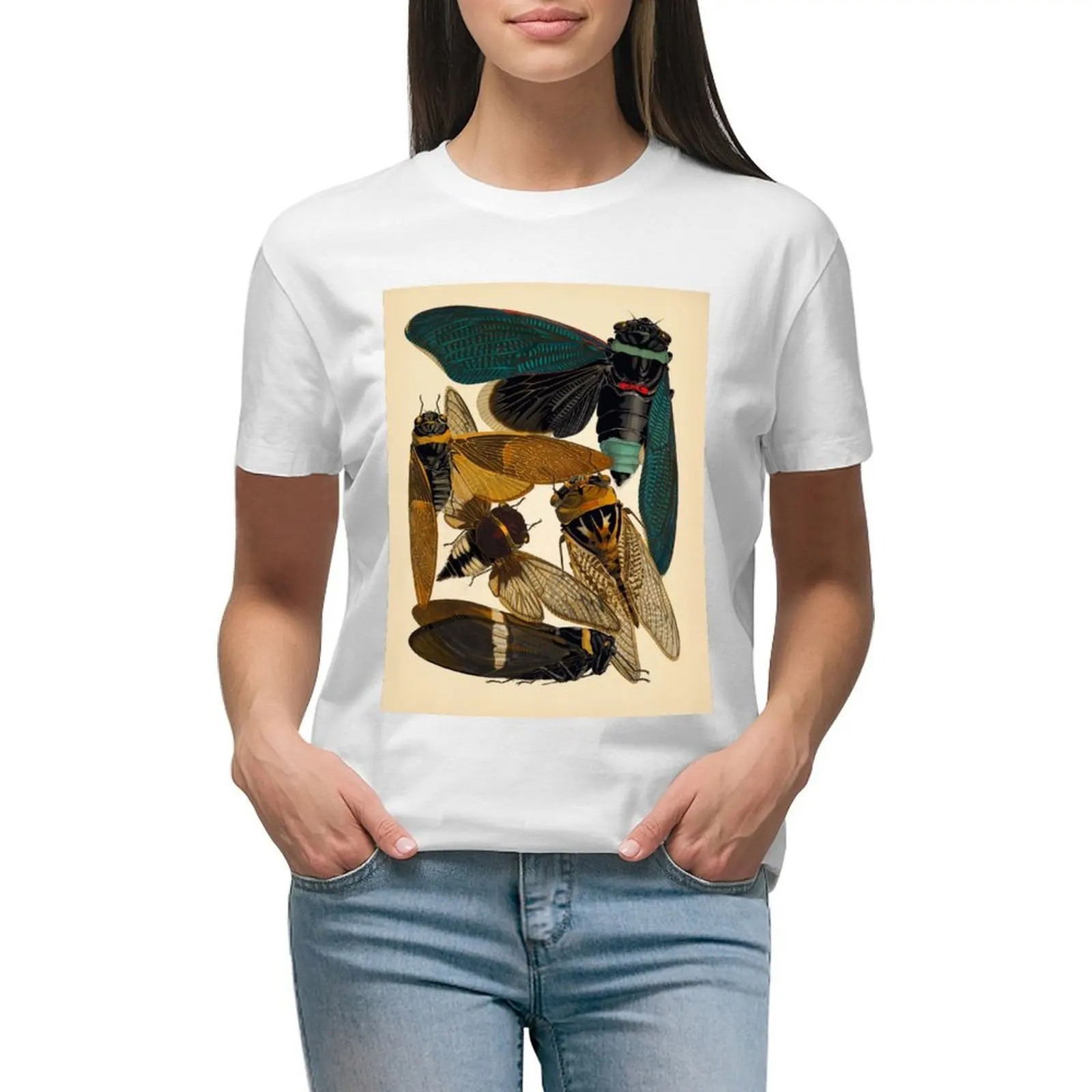 Vintage Cicadas T-shirt cute clothes tees tshirts for Women