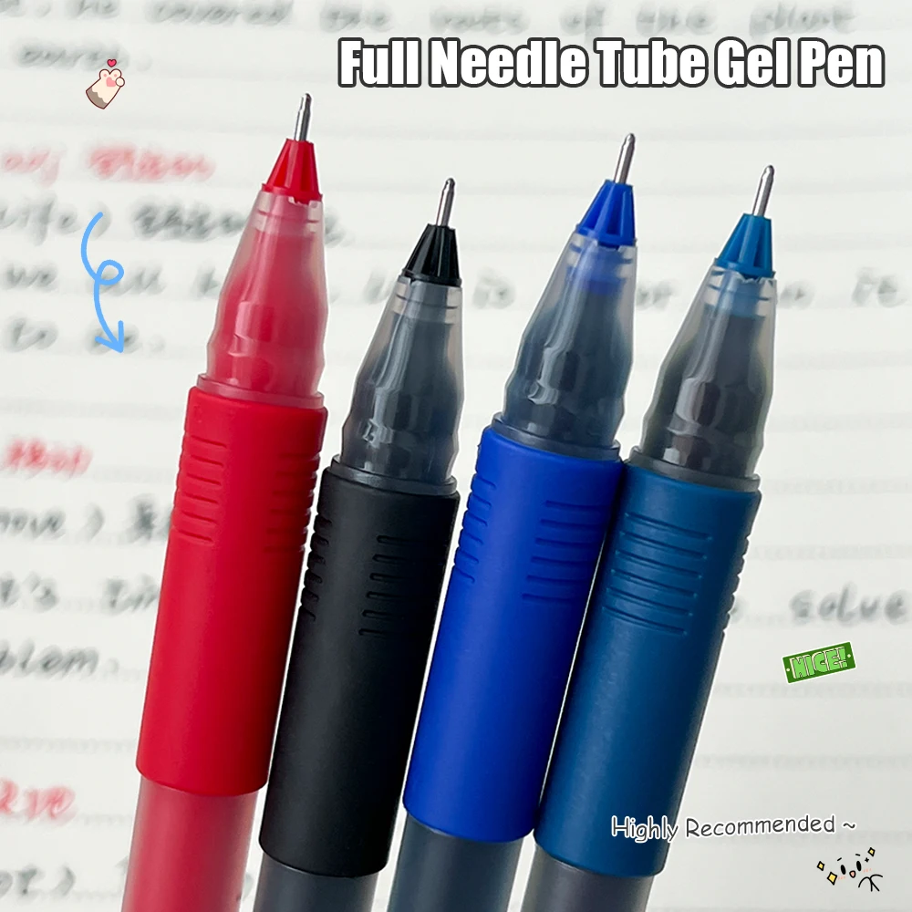 1/5/12 حزمة قلم جل بسعة كبيرة جدًا 0.5 مم دراسة سريعة الجفاف وقلم مكتب بطول كتابة 2400 متر يدوم طويلاً #5