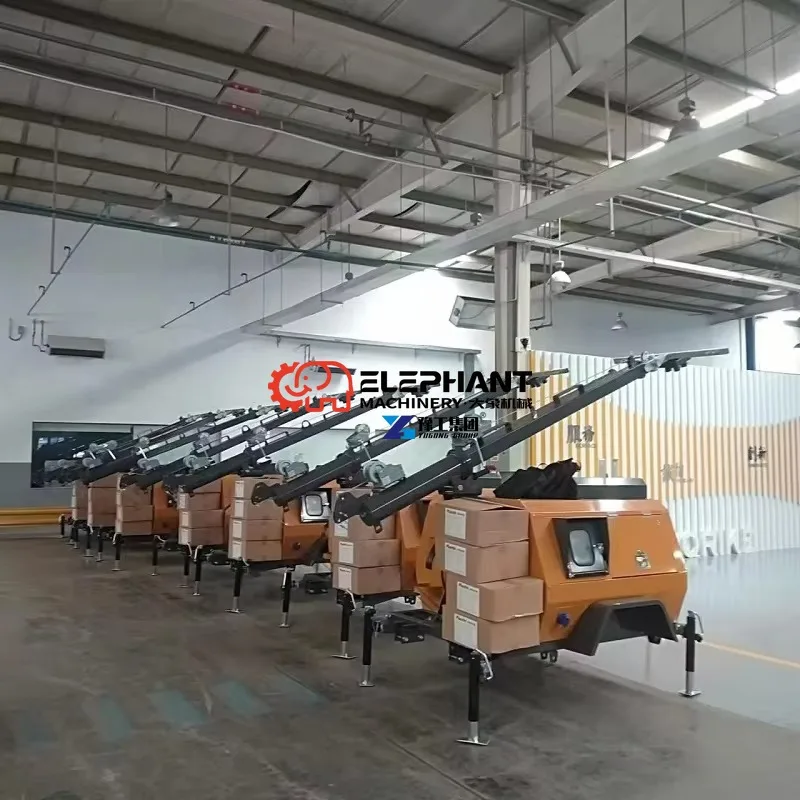 5m 7m 9m Diesel EPA Mobile Light Tower Portable LED Generator Lighting Equipment for Construction Site Illumination