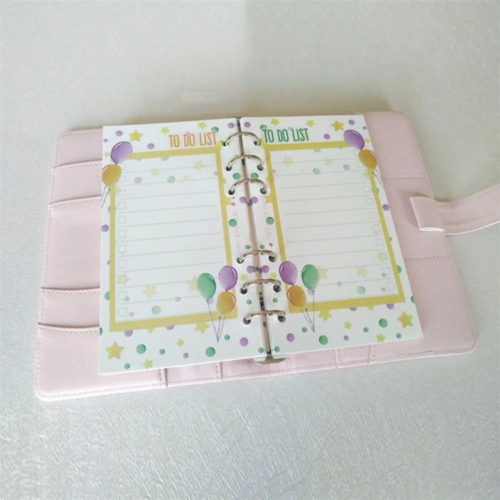 6 Hole A5 A6 A7 Loose Leaf Refill Paper Flower 40 Sheets Inner Refill Spiral Binder Paper To Do List Paper Stationery