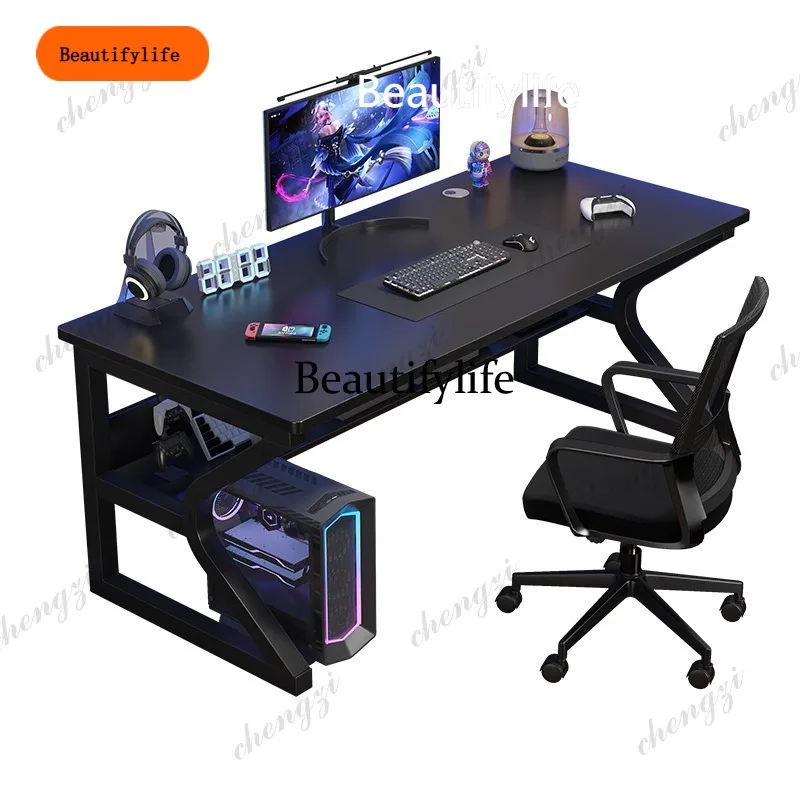 B567 Modern Tech-sense Computer Desks Designer Minimalist Metal-style Gaming Desk Writing Desk Bedroom Office Furniture Pbtfans