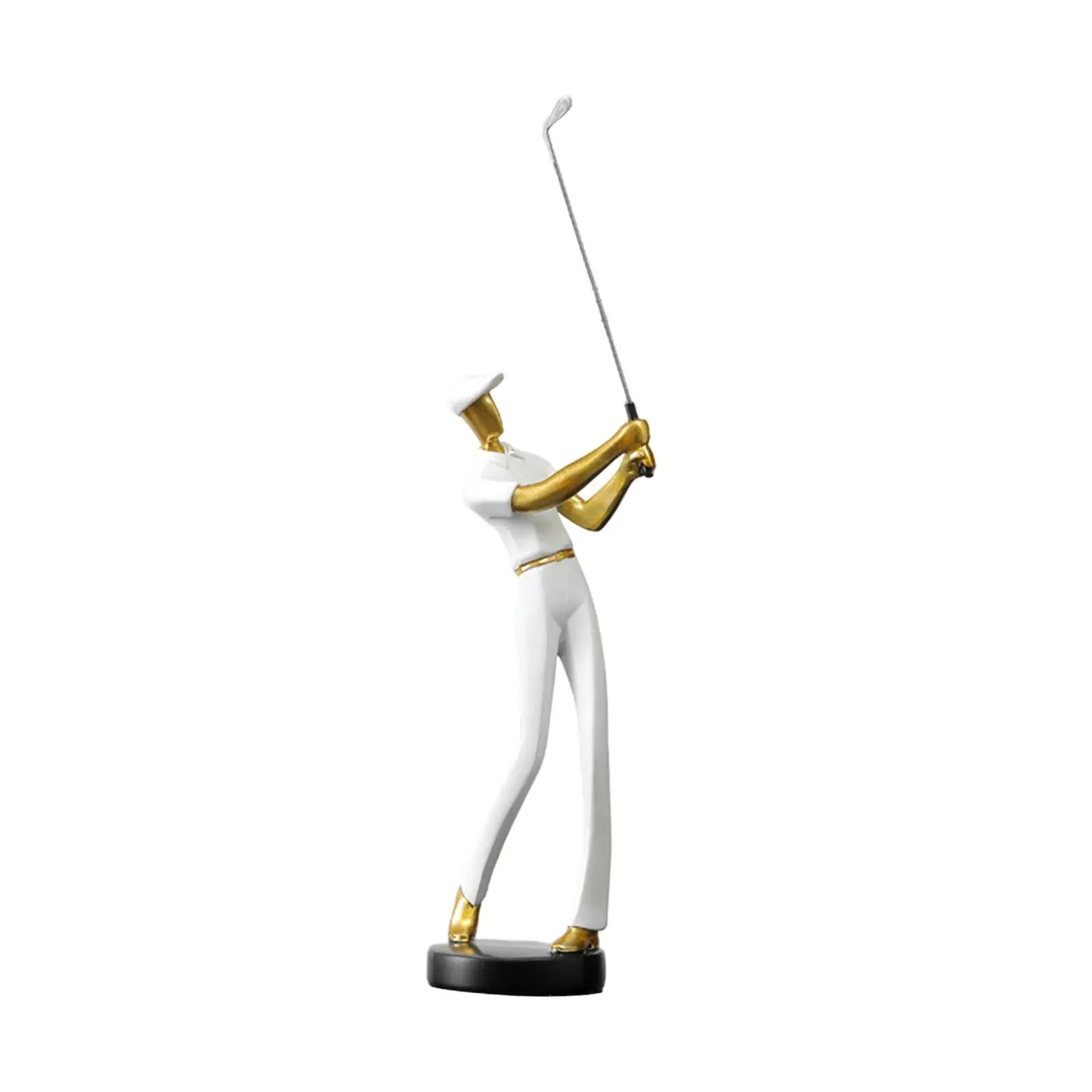 Resin Golf Figure Creative Golfer Statue Modern Desk Centerpiece Home Office Table Decorative Ornament for Bedroom