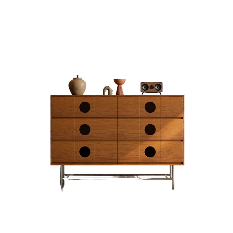 

Medieval style designer six-chest cabinet living room against the wall Bauhaus art drawer storage cabinet