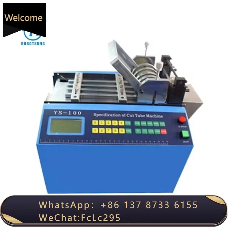 

Automatic Heat Shrinking Tube Nickel Strip Tape Cutting Machine For PVC Plastic Tube Label Cable Film Foil Sleeve Cutting