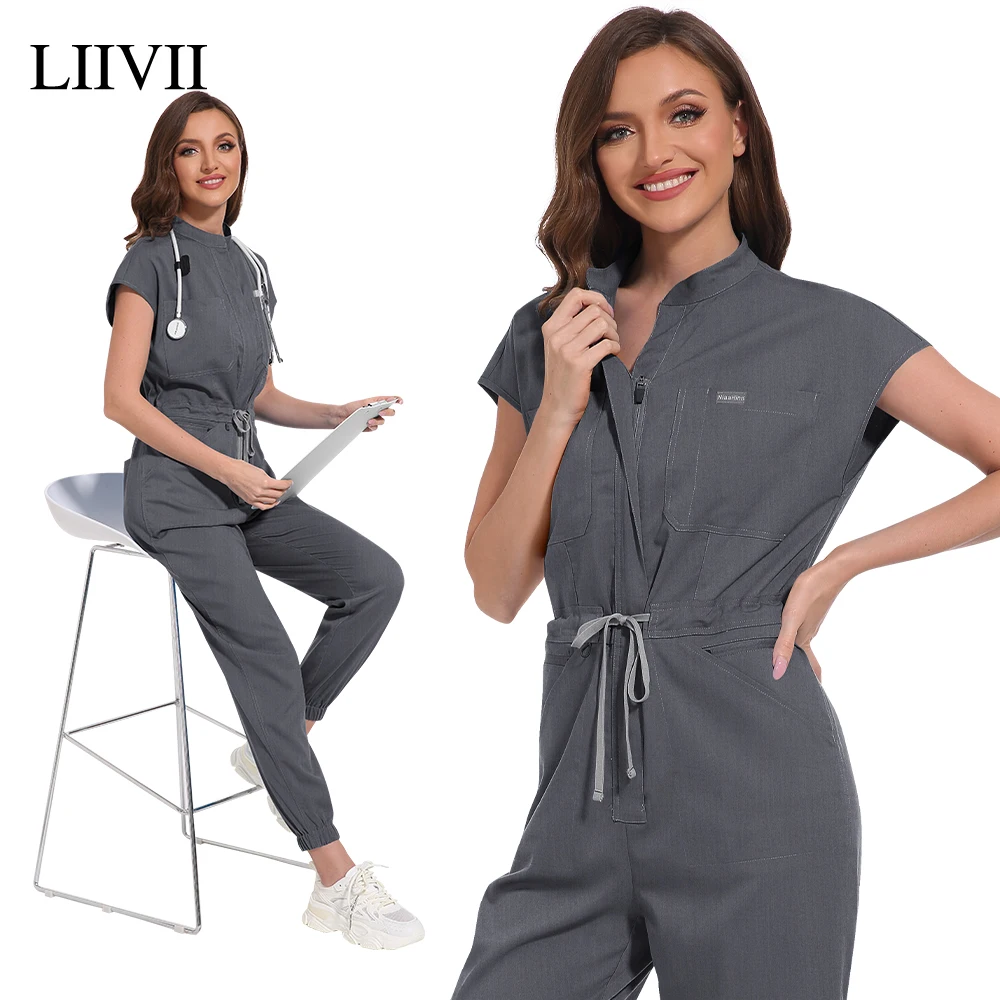 

Оптовая продажа, медицинские скрабы, униформа, женские комбинезоны для врачей, больничная одежда для медсестер с карманами, красивые боди, комбинезоны для стоматолога