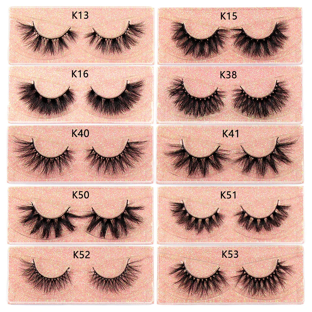 FOXESJI Makeup 3D Mink Lashes Wispy Mink Fluffy Soft Natural Eye Lashes High Volume False Eyelashes Reusable Lashes Extension