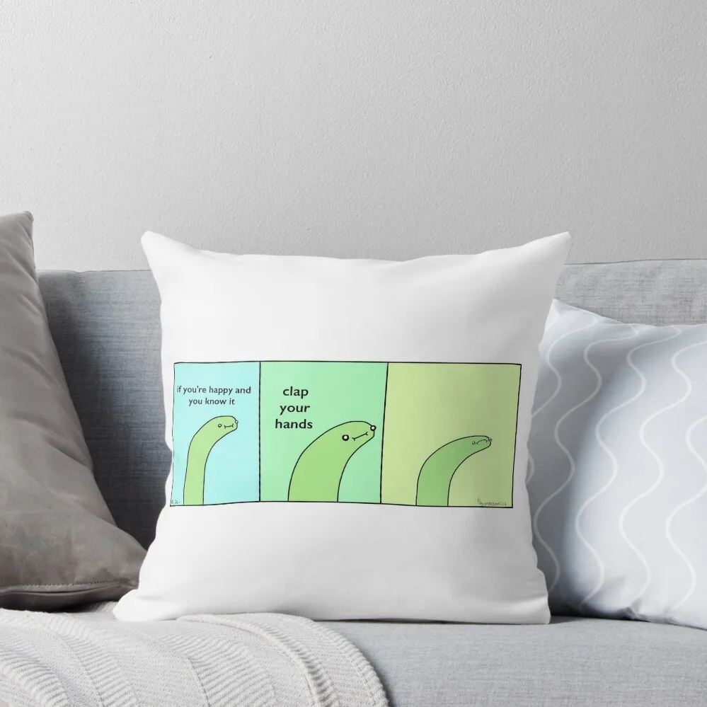 Clap Your Hands - Tiny Snek Comics Throw Pillow Pillow Cases Cushions For Decorative Sofa pillow