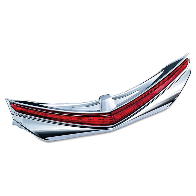 B-M Rear Fender Tip LED Running/Brake Light With Red Lens For 2012-17 Honda Gold Wing GL1800 & F6B Motorcycles, Chrome