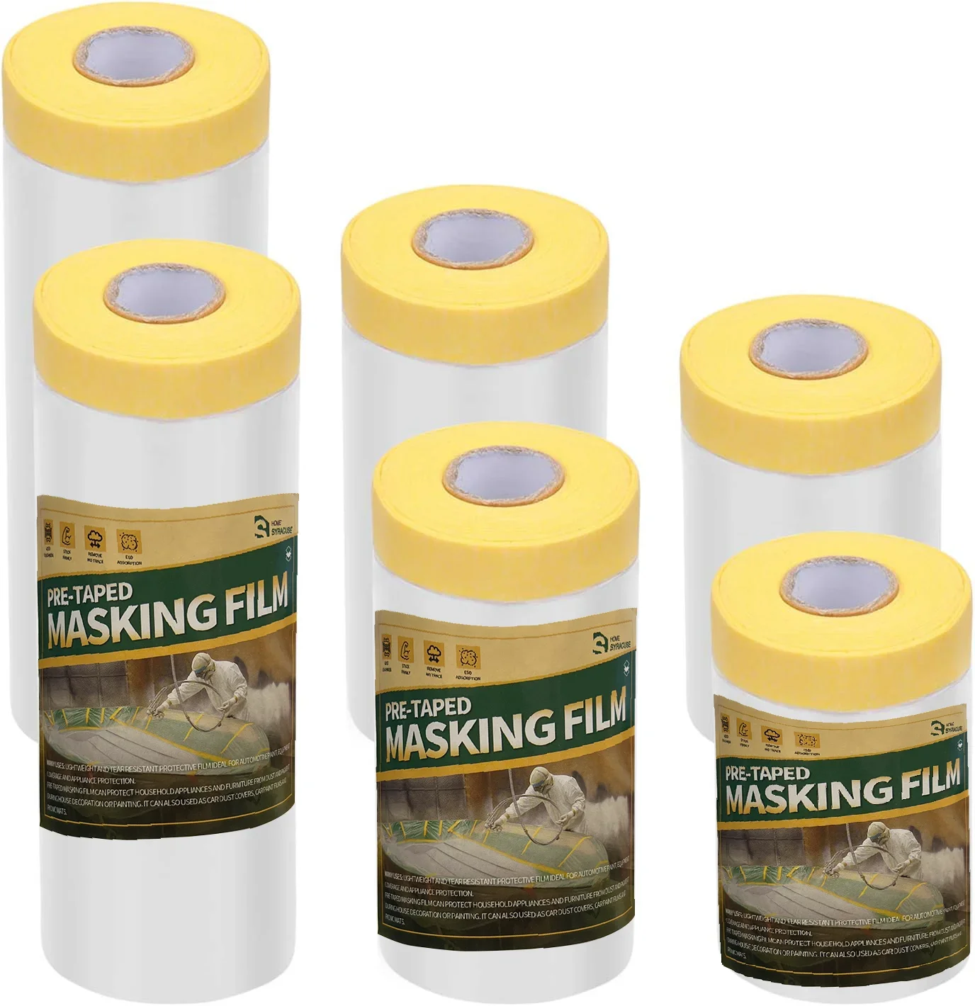 Car Paint Masking Film,Protective film,Plastic Dropping Cloth Cover for Automotive Coating Cover