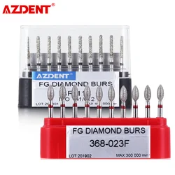 AZDENT 10 sztuk/pudło Dental High Speed wiertła diamentowe dentysta Super gruba diamentowe wiertła laboratorium dentystyczne narzędzia do polerowania Dia.1.6mm