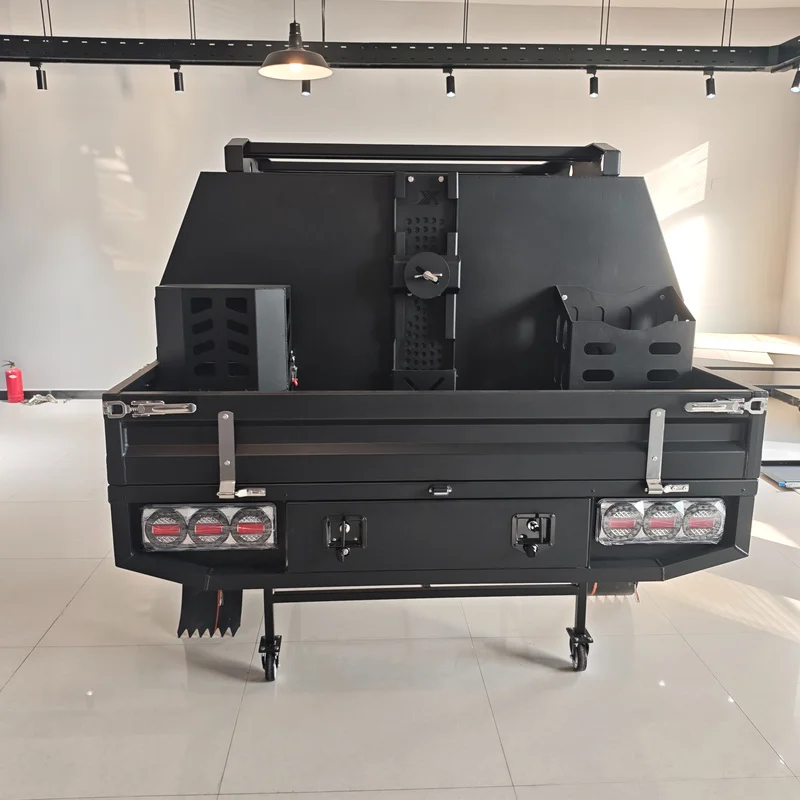 High‑Quality Heavy‑Duty Aluminum Single‑Cab Ute Tray Body, Off‑Road Truck Bed Canopy Fitted With Drawers and Lockable Storage Sp
