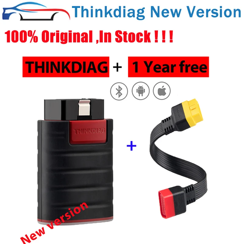 2024 New THINKCAR Thinkdiag New Version Full System1 Year Free Original Software ECU Coding Active Test Bluetooth OBD2 Scanner