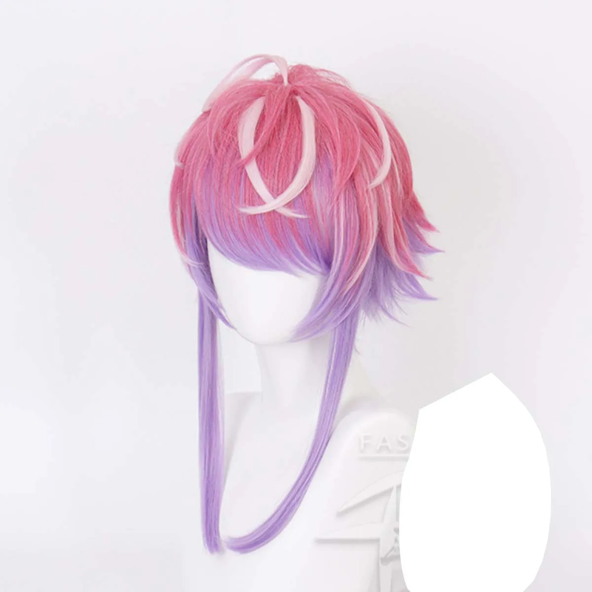 Party Props Anime Division Rap Battle Amemura Ramuda Synthetic Hair Cosplay Pink Purple Mix Wig