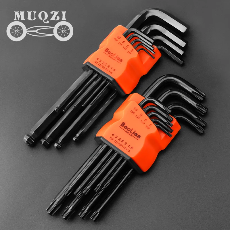 MUQZI Torx Wrench Set Hex Key Allen Wrench Set With Ball L-Key MTB Road Bike Repair Tool