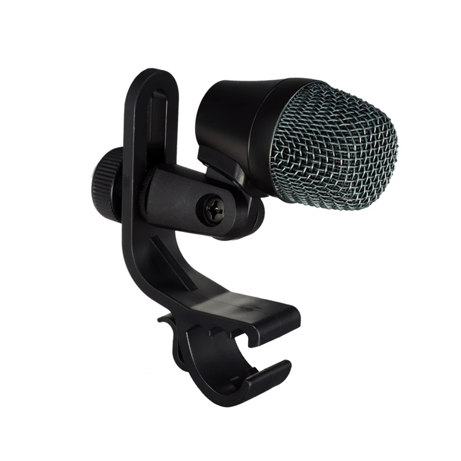 Snare Drum Mic, Cardioid Dynamic Microphone with Clip-on Microphone Clamp, Integral Stand Mount, and Durable Metal Housing