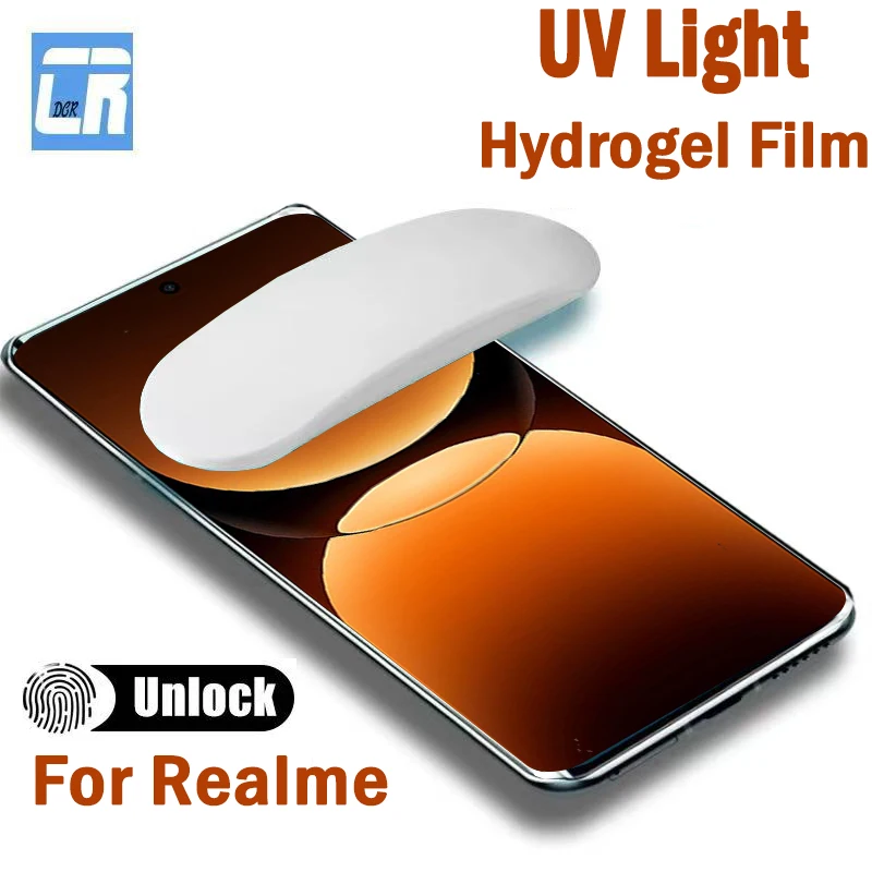 

999D UV Light Full Curved Hydrogel Film for Realme GT 7 Pro GT 6 GT 6T Screen Protector for Realme Neo7 GT Neo 6 SE Not Glass