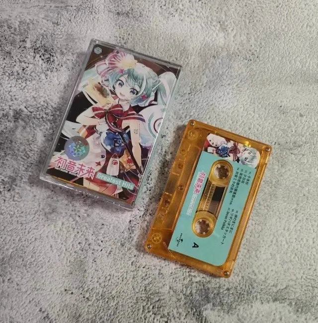 Anime Two-dimensional Hatsune Miku Music Tapes Miku Cosplay Cartoon Tape Soundtracks Box Car Walkman Cassettes Prop Collection