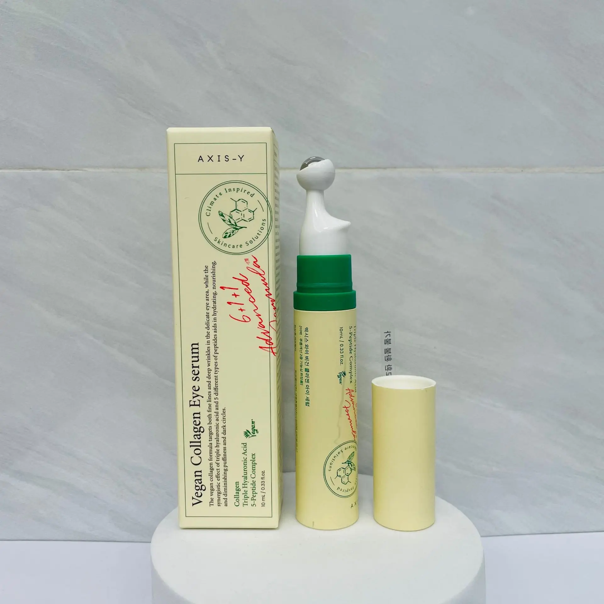 

AXIS-Y Веганская коллагеновая сыворотка для глаз с пептидом, яркий ролик для глаз, эссенция для глаз, увлажняющий крем против морщин, 10 мл