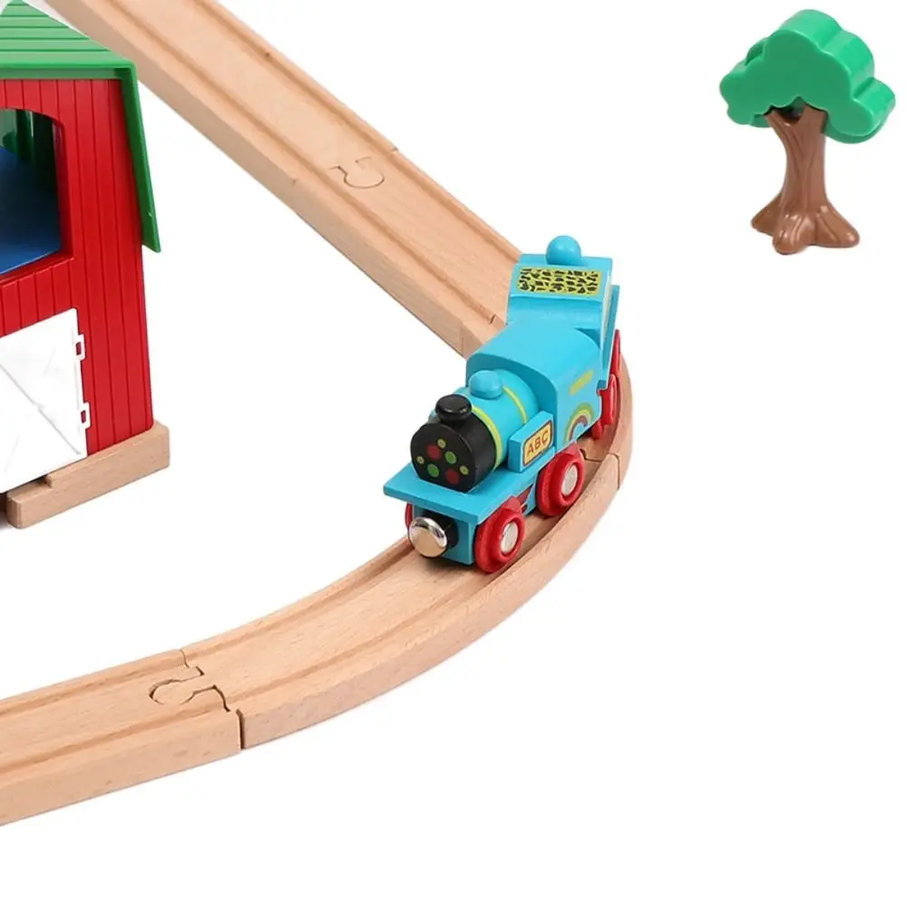 Toys Assemble Model Set For Children Track Connector Toys Wooden Track Railway Toys Wooden Track Accessories Train Track Toys