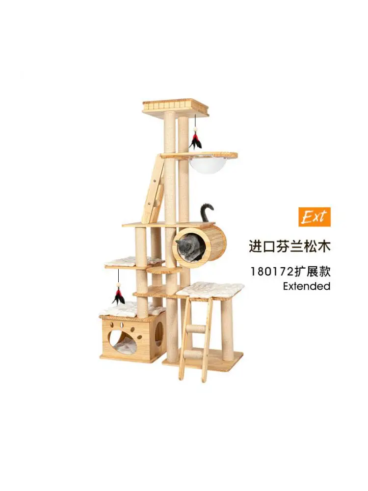 

Cat Climbing Frame, Cat Litter, Cat Tree, Cat Toy, Solid Wood, Cat Supplies, Scratcher, Strong And Reliable