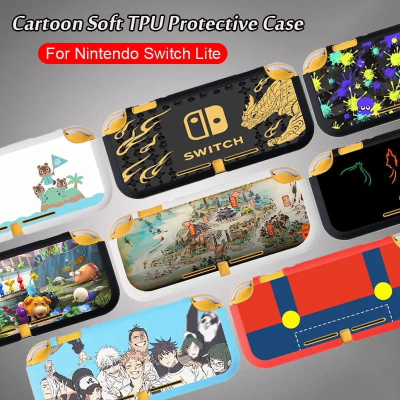 Cartoon Anime Soft TPU Case For Nintendo Switch Lite Game Console Skin Sleeve NS Lite Protective Cover Shell Accessories