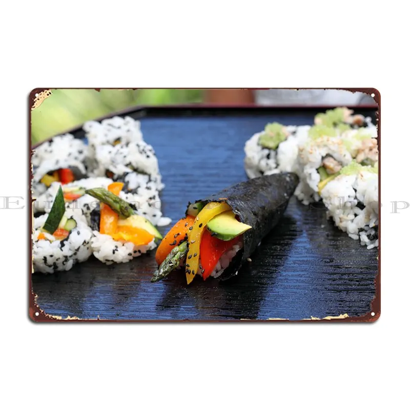 Sushi California Roll gesunde sehr beliebte japanische foo. .. Metall Zeichen Club Malerei Wand benutzer definierte Designer Kino Zinn Zeichen Poster