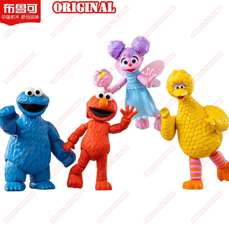 Original Sesame Street 55 Years and Couting Animation Game Peripheral Toys ELMO COOKIE MONSTER Movable Figure Model Collection