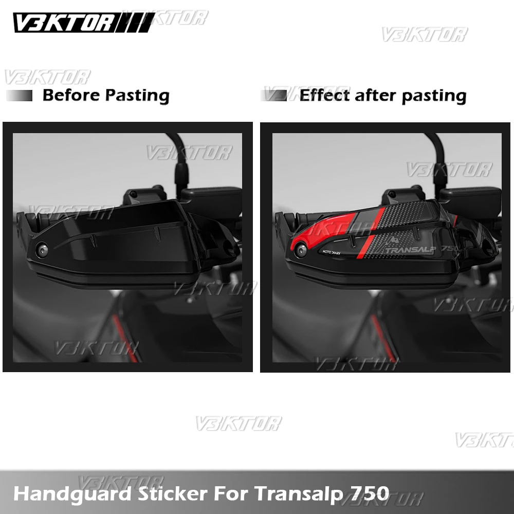3D Motorcycle Handguard Stickers Hand Guard Shield Decals Protection For Transalp 750 XL XL750 2023 2024 2025