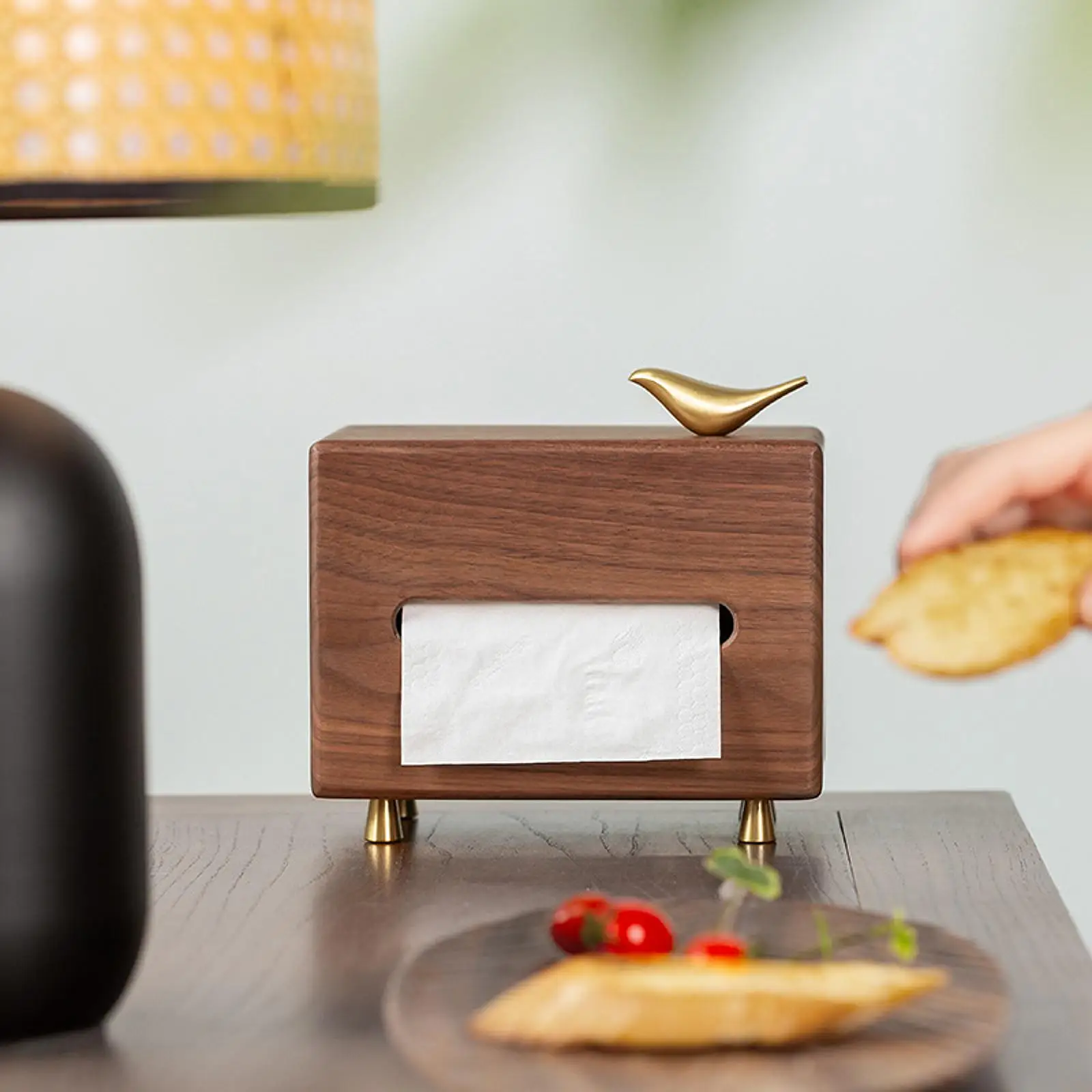 

Tissue Case Tissue Holder Wood Portable Home Decoration Sturdy Paper Holder for