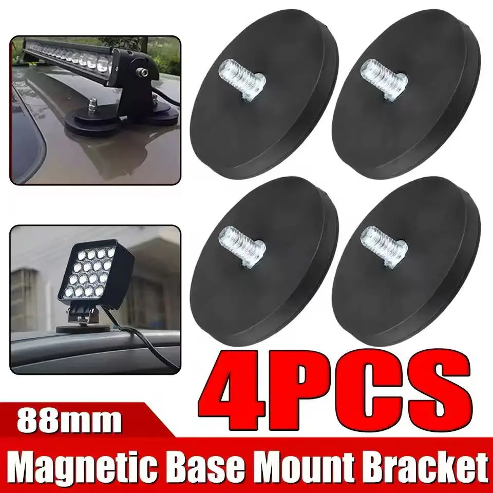 

Rubber Coated Neodymium Pot Magnets Flat thread Suction Cup Mounting Bracket, Bolt Bracket for Car Magnetic Base Ø88mm 42KG