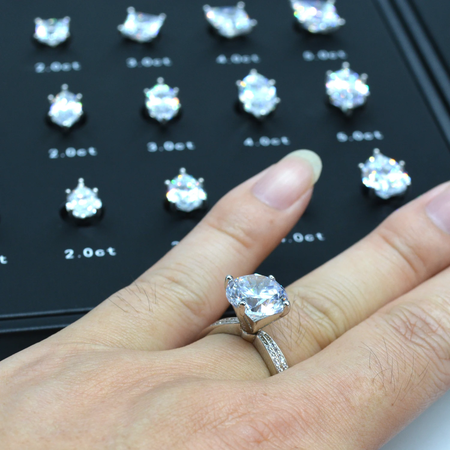 Kinway Magnetic Ring Multiple Shapes Diamonds Reference Chart Gemstones Size Set Display Tools Box Various Shapes Size Chart