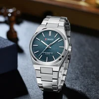 Reloj CURREN 8439 Accesorios de moda de cuarzo para hombre, diseño Simple, resistente al agua, luminoso, correa de acero inoxidable, reloj de negocios para hombre