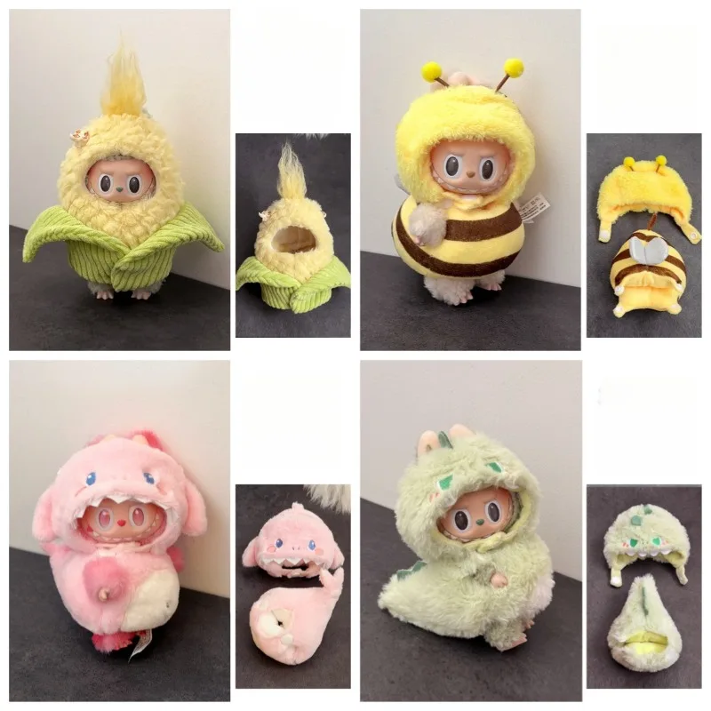 Suitable for 17cm Raab doll fashion accessories DIY doll clothes cute heartbeat plush clothing cartoon dress Raab cloth